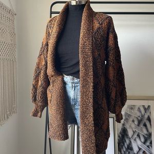 COPY - Vintage patterned open front cardigan